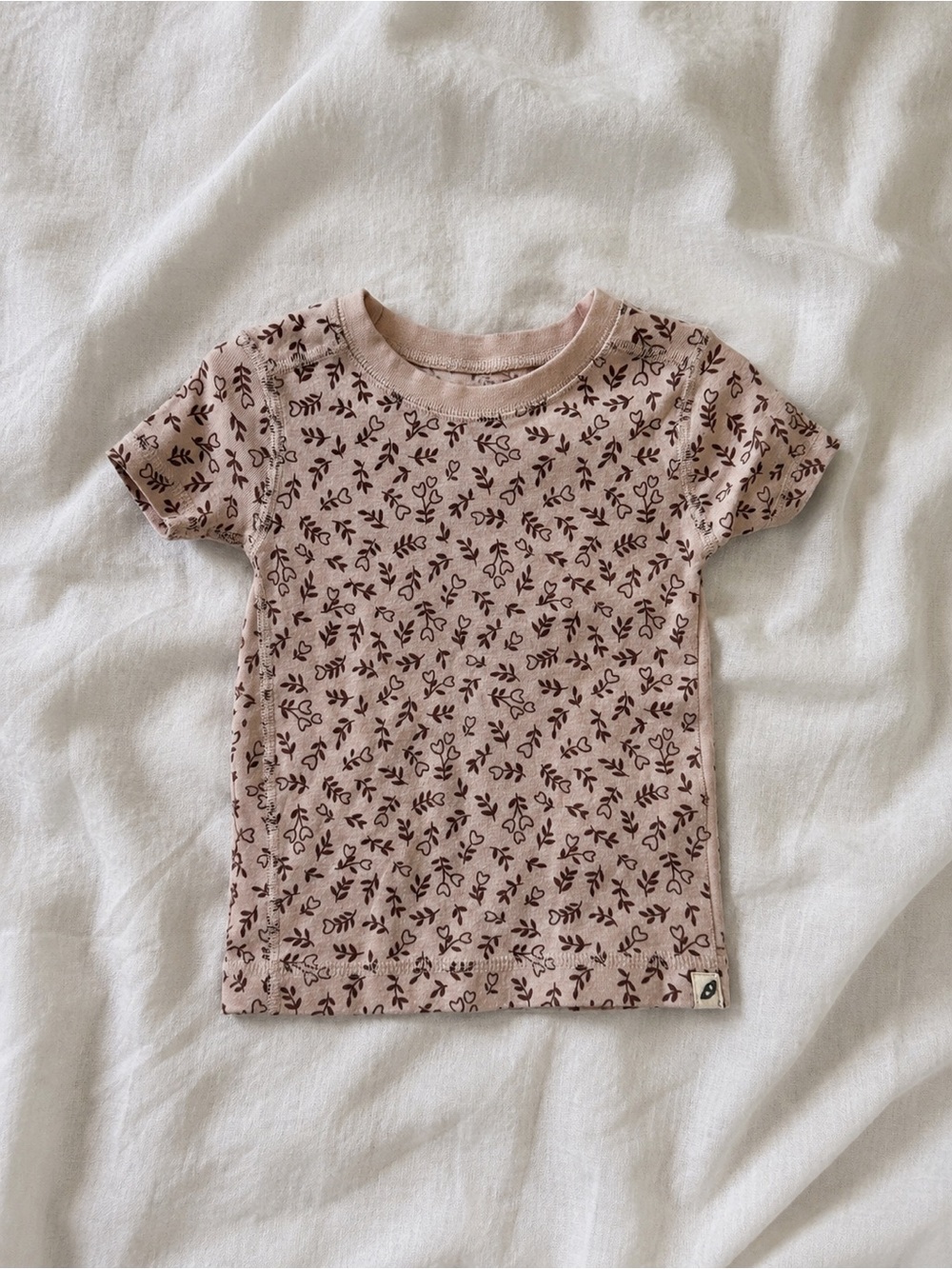 🐻 5/$15 Easy Peasy 100% Cotton Toddler Pink Floral Short Sleeve Tee